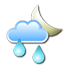 Partly cloudy and showers