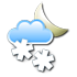 Partly cloudy and snow showers